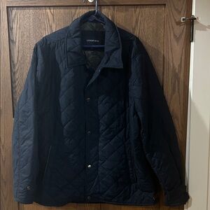 Lands' End Men's Quilted Jacket - Dark Blue